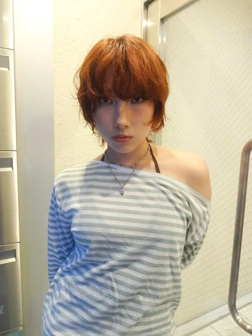 ショート カラー ブリーチ ブリーチなしカラー カット ヘアカラー mahiro/ Dijon🫗のヘアスタイル