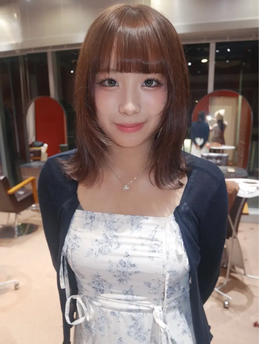 ミディアム カラー ヘアカラー cope'u 美雨のヘアスタイル