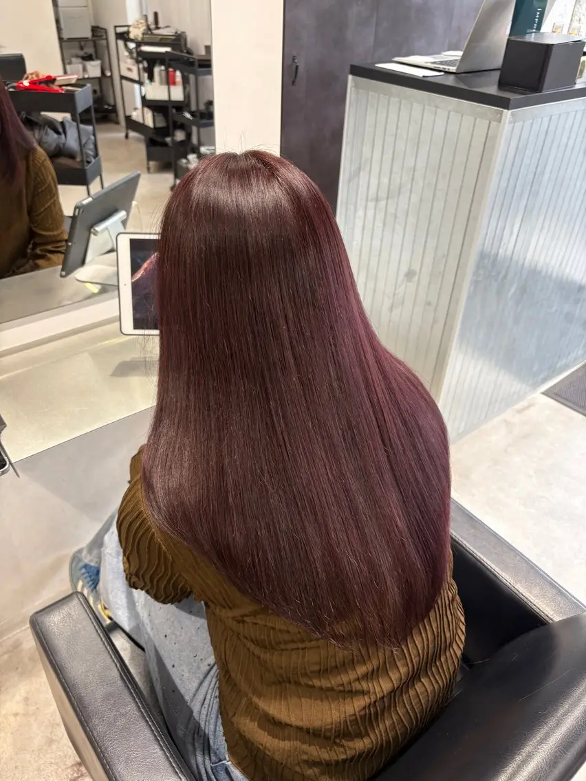ロング ピンクラベンダー カット ヘアカラー トリートメント MIHO☾·̩͙⋆ Kroのヘアスタイル
