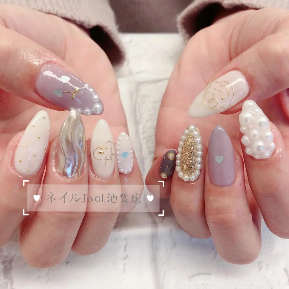 ロング ネイルJaol 池袋のネイルデザイン