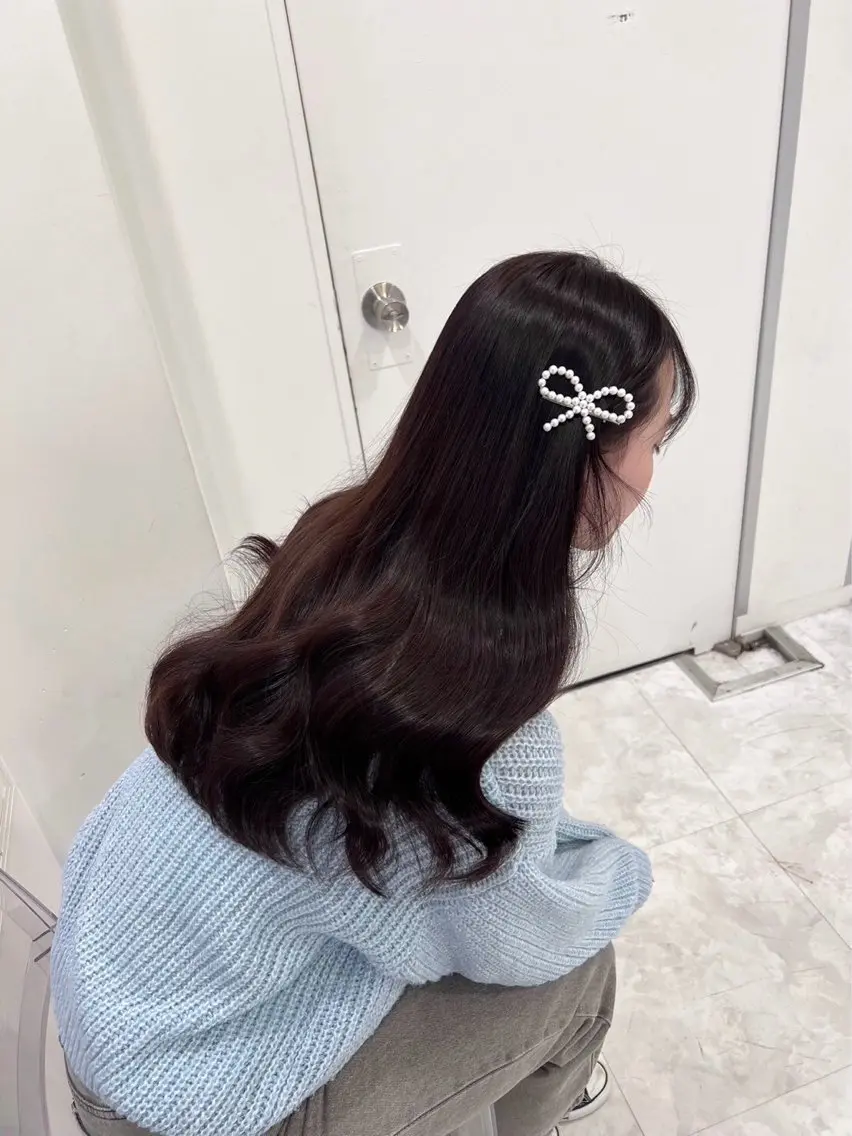ロング カラー カット ヘアカラー トリートメント ヘッドスパ ヘアセット 表参道♡暗髪♡ 艶カラー♡アユミのヘアスタイル