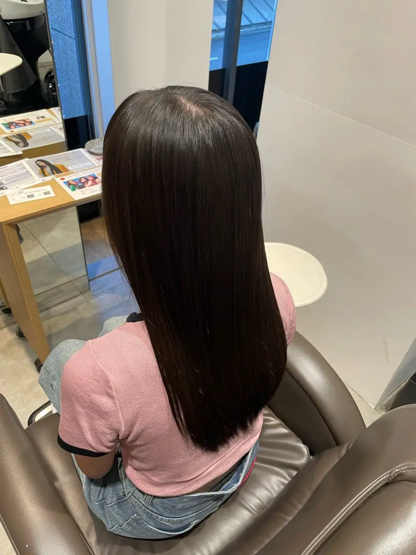 ロング カット 縮毛矯正 トリートメント unique RINNEのヘアスタイル