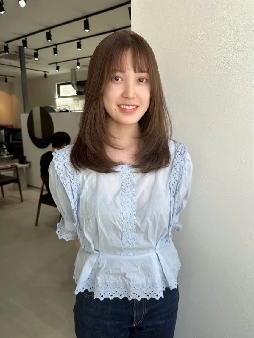 セミロング ヘアアレンジ レイヤーカット 垢抜けメンズカット/ 毛流れパーマ/ユウトのヘアスタイル