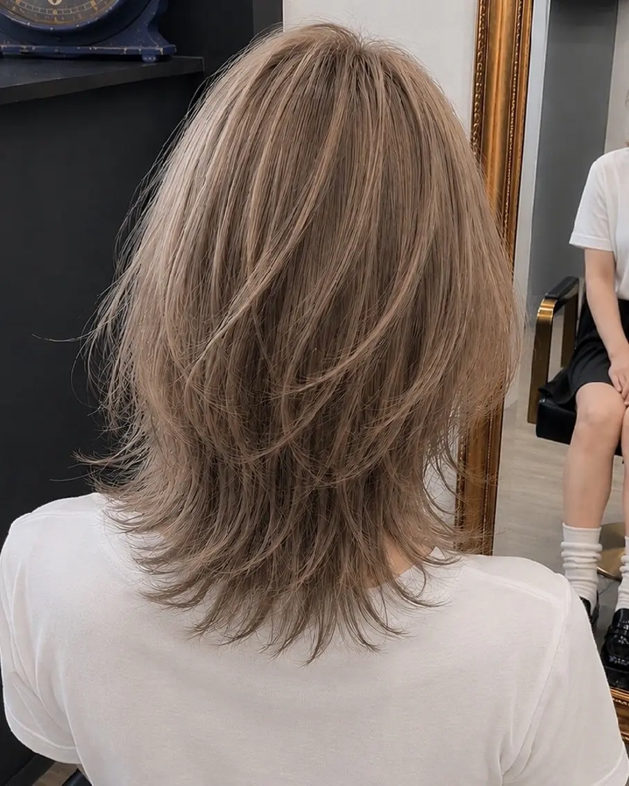 セミロング ヘアカラー Jr.stylist ひろのヘアスタイル