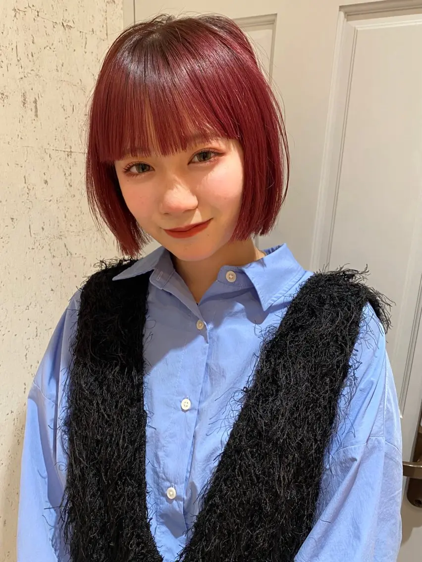 ショート カラー ボブ カット ヘアカラー トリートメント mai / linoah˚✧のヘアスタイル