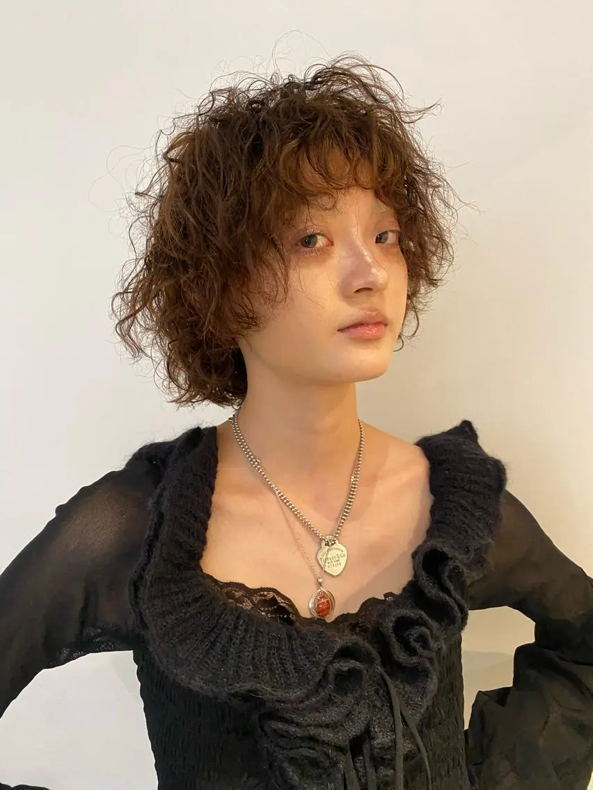 マレットヘアカット+ワンカラーの写真