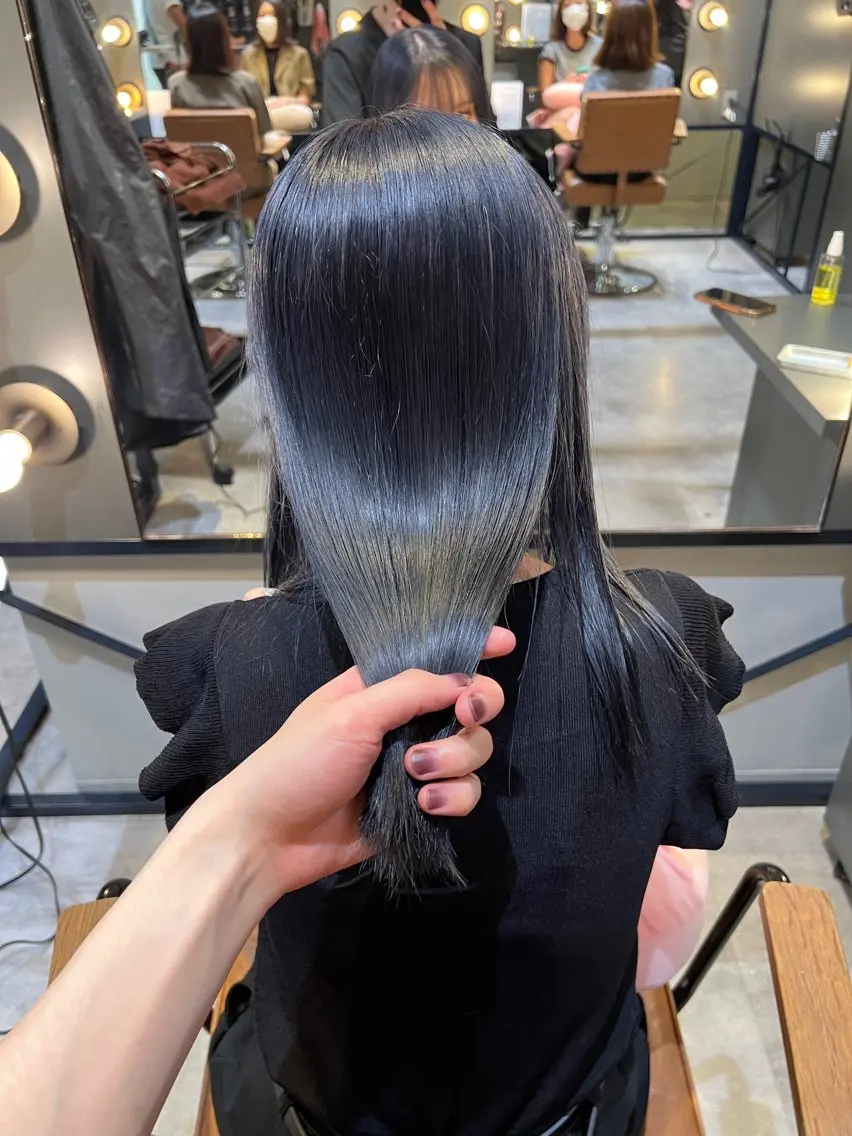 ロング カット 縮毛矯正 トリートメント 髪質改善ストレート Kantaのヘアスタイル