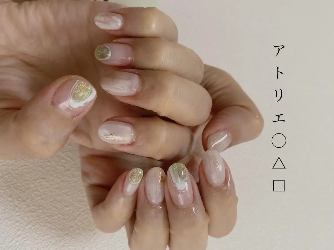 ネイル ニュアンスネイル ハンドネイル アトリエ ○△□のネイルデザイン