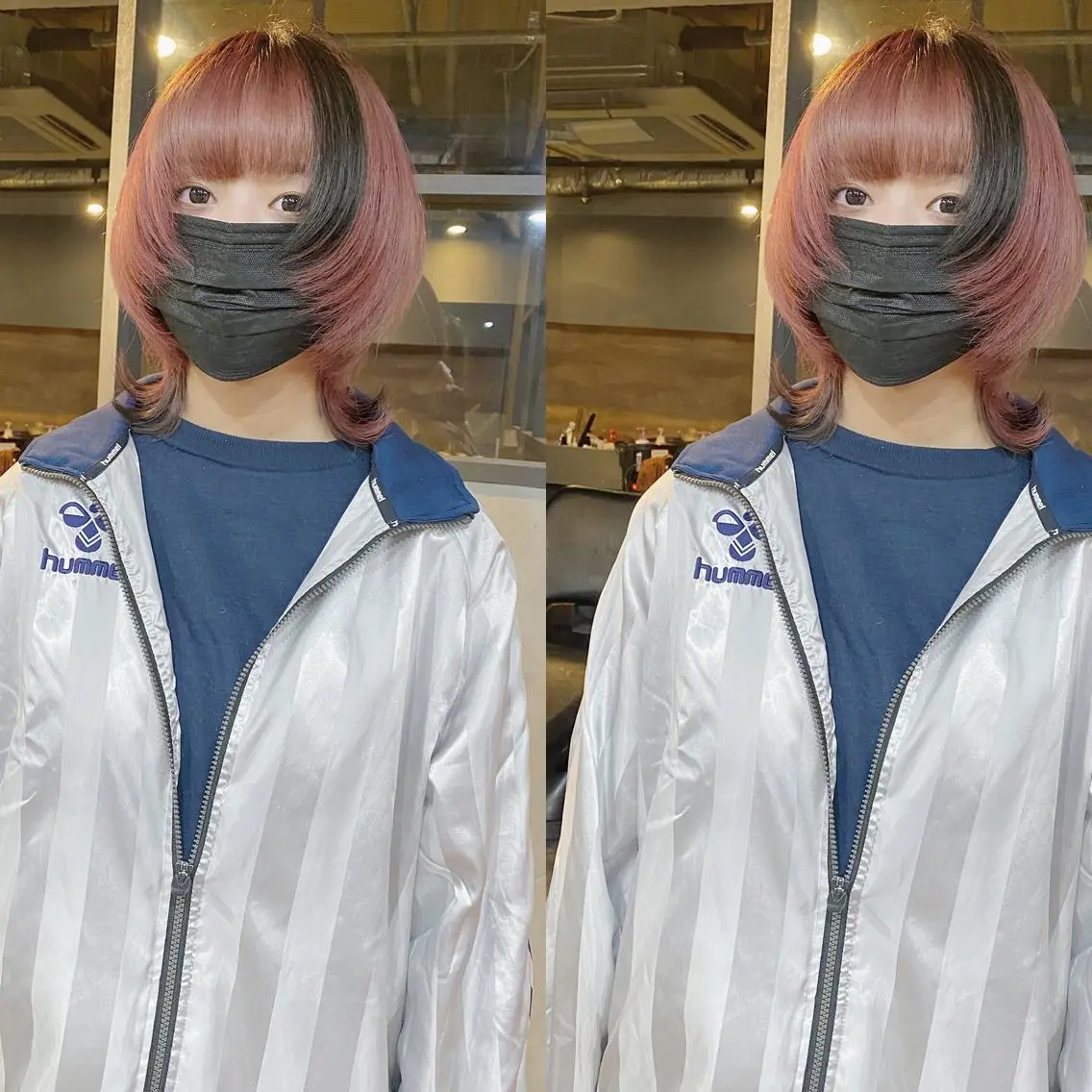 ミディアム カラー ヘアカラー yoriダブルカラー 代表すがわらのヘアスタイル
