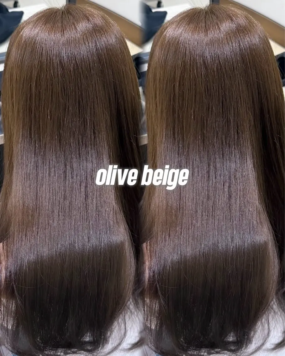 ロング カラー ベージュカラー ブリーチ ダブルカラー ブリーチなしカラー オリーブベージュ ヘアカラー トリートメント 透明感×髪質改善🌀 カナ 銀座のヘアスタイル