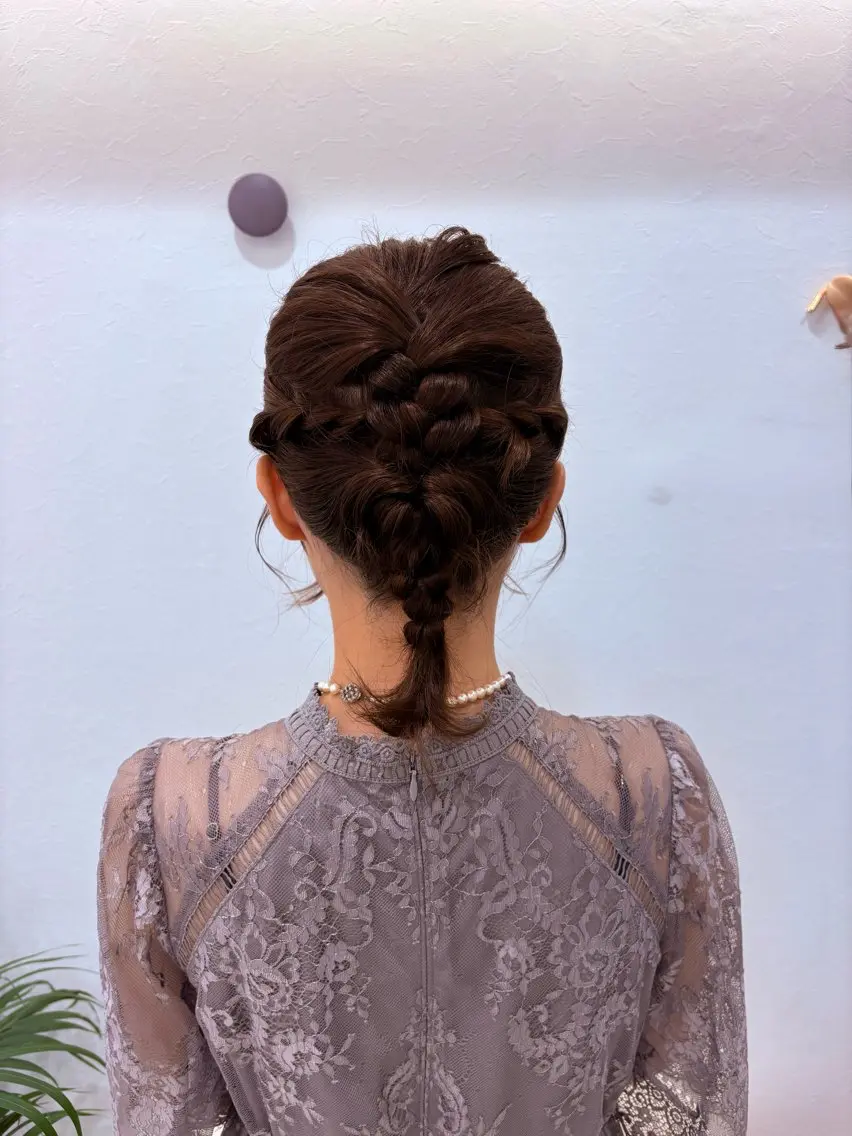 セミロング ヘアアレンジ キッズ ヘアセット ヘアセット／六本木 Yukaのヘアスタイル