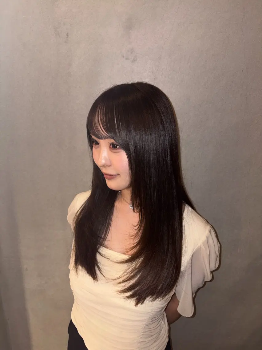 ロング カラー ヘアカラー トリートメント 池内 千晴のヘアスタイル