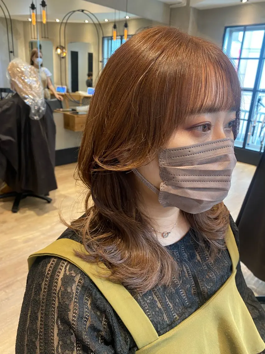 セミロング カット ヘアカラー トリートメント 新宿/顔周りカット +レイヤー=しずく♩のヘアスタイル