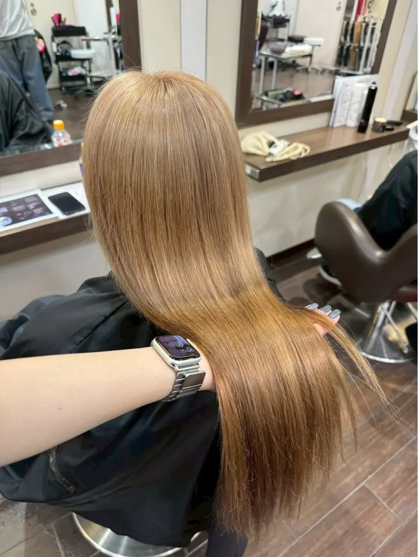ロング カラー ヘアカラー 艶カラー/髪質改善/ ネイル🦋 レア🦋のヘアスタイル