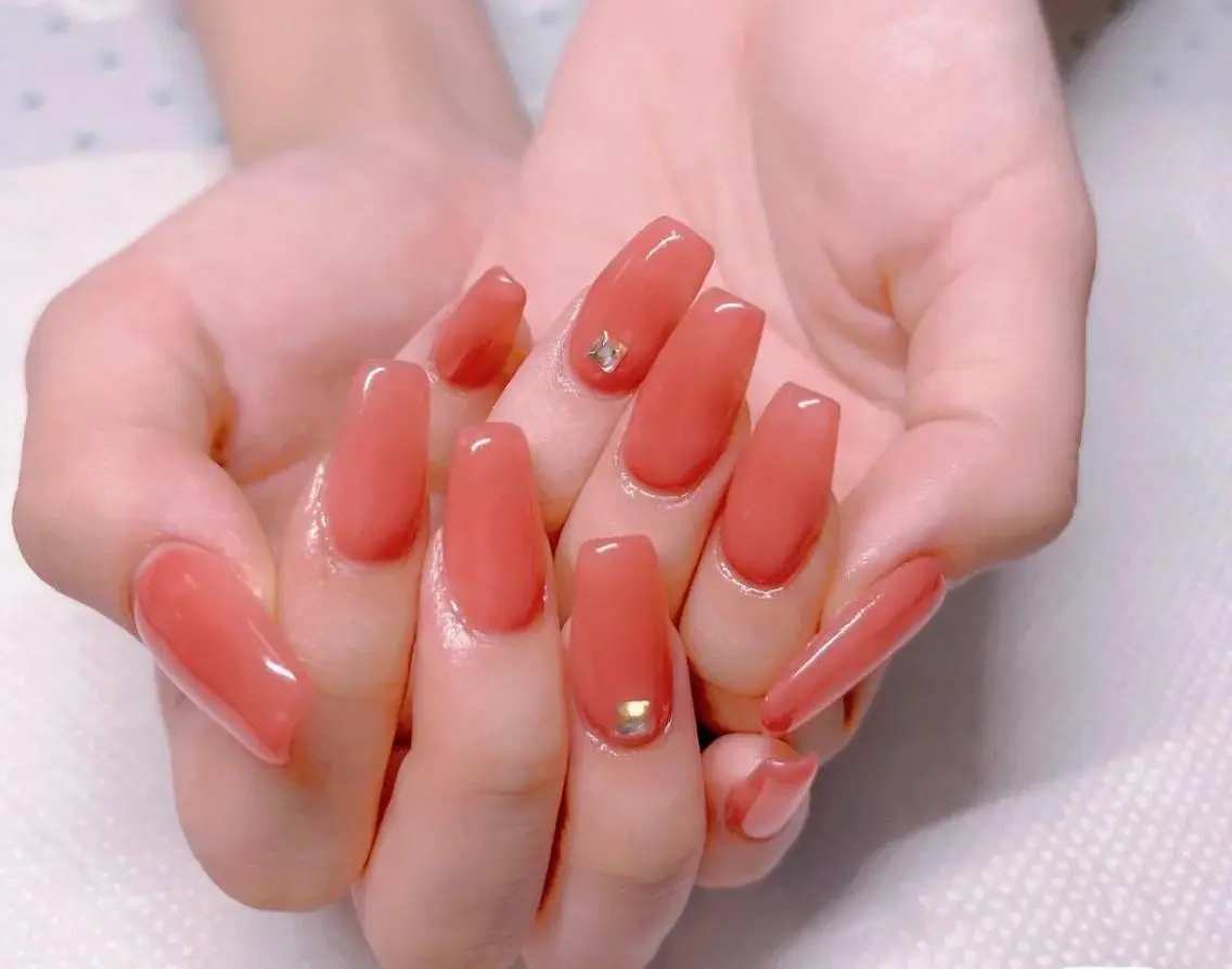 🌸アクリルスカルプ長さ出しワンカラーorラメグラ【オフ込み】の写真