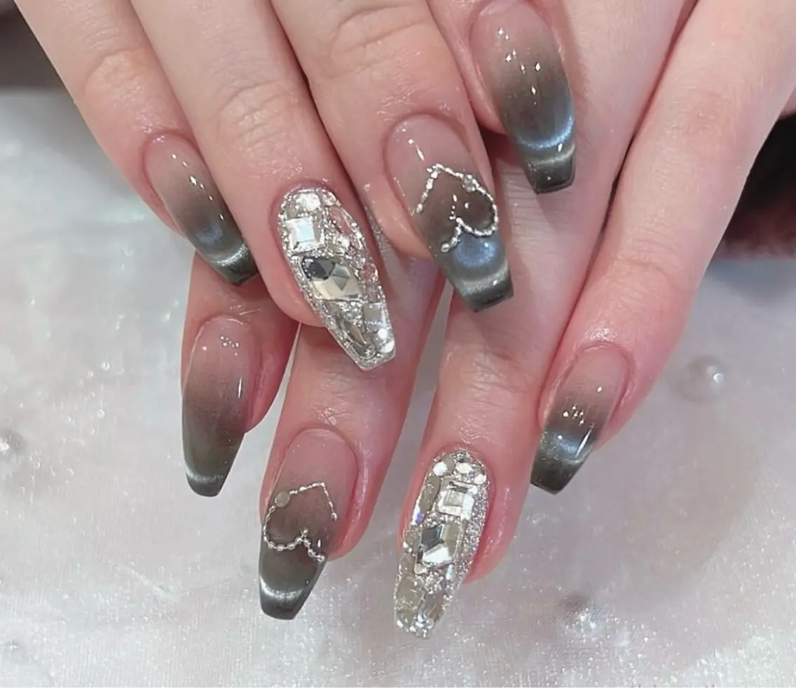 ネイル アートネイル オーロラネイル チークネイル 長さ出し フットネイル ハンドネイル Blossom nail_研修のネイルデザイン