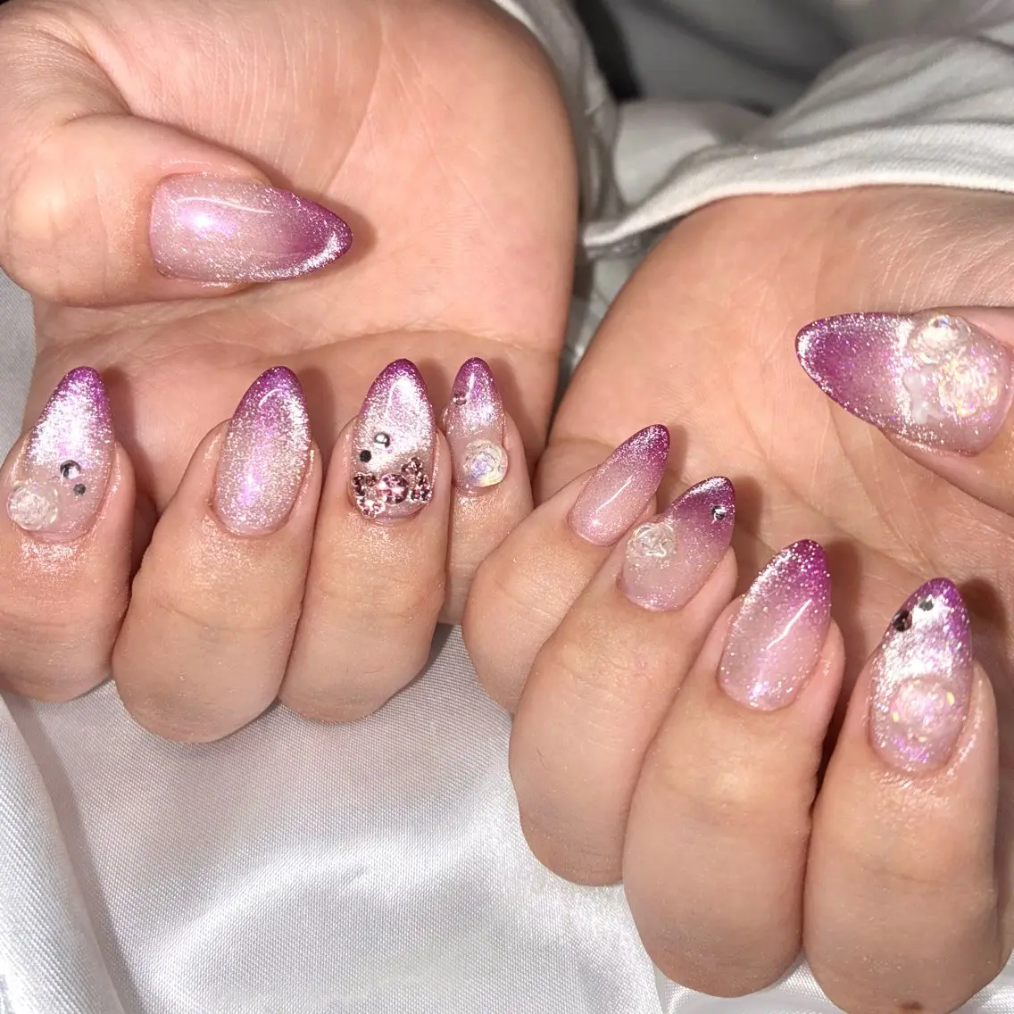 ネイル ジェルネイル マグネットネイル ハンドネイル Nail ヌシん家 AKANEのネイルデザイン