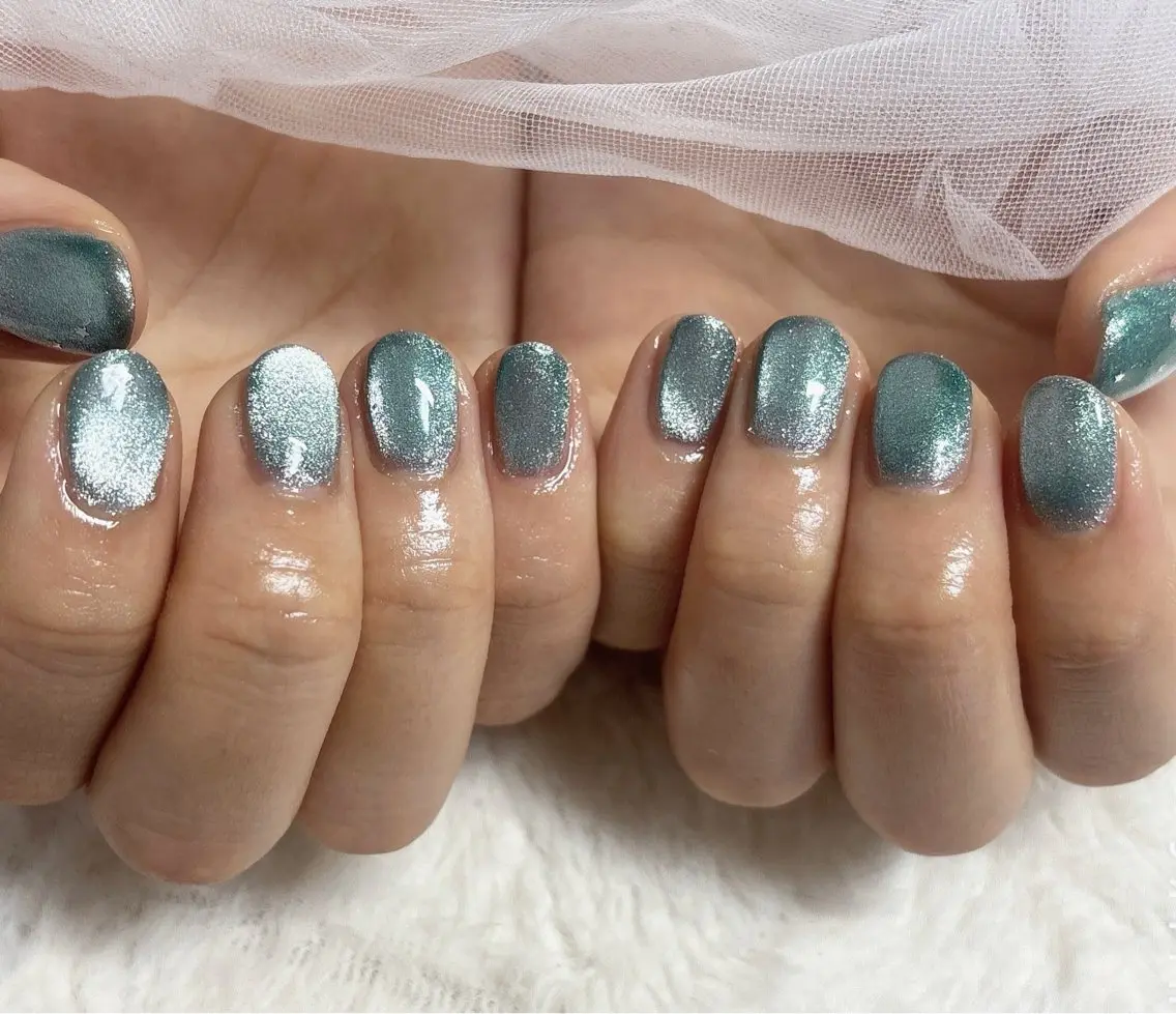ネイル マグネットネイル マグネットワンカラー ワンカラーネイル フットネイル nail salon はるりのネイルデザイン