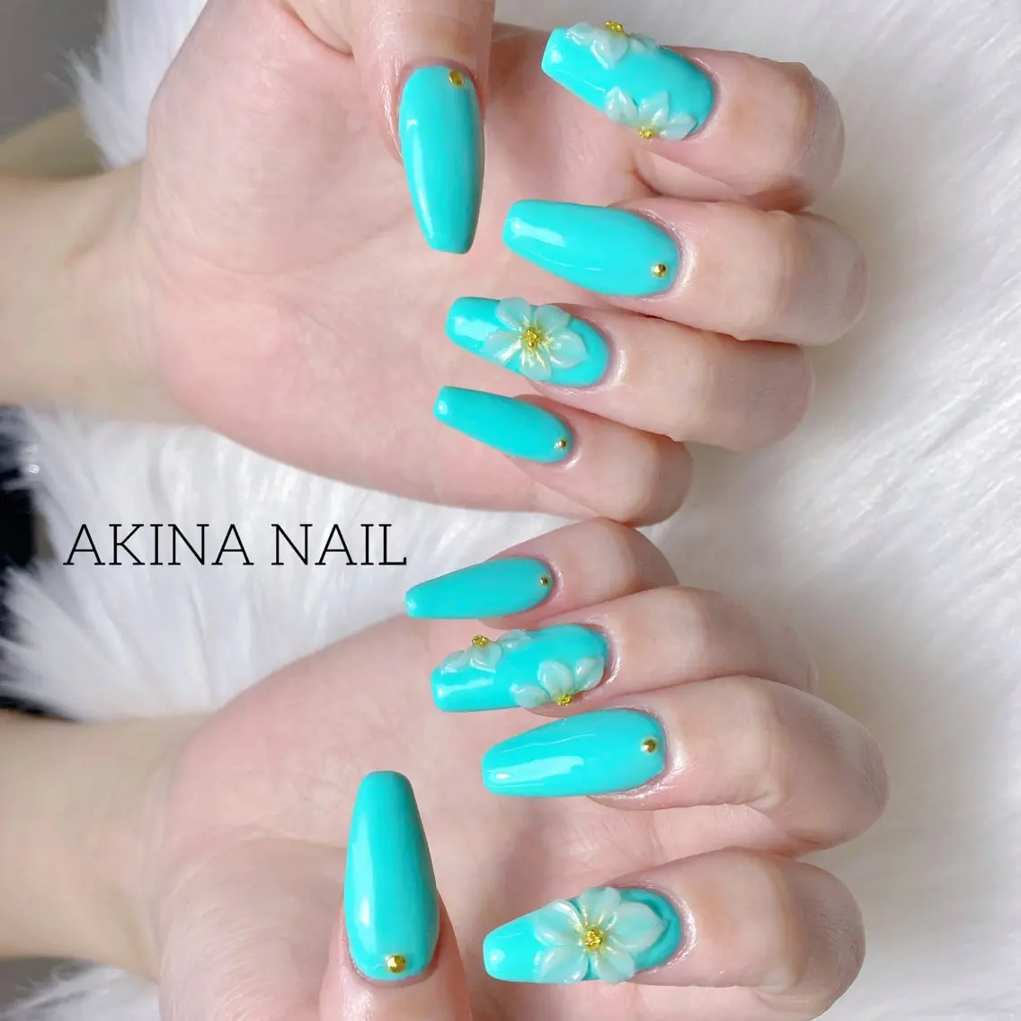ロング ハンドネイル Akina Nail 亀戸のネイルデザイン