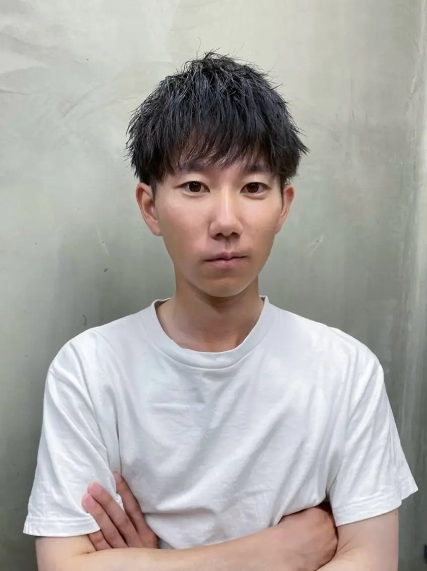 メンズ マッシュ カット 安藤幹人 メンズパーマのヘアスタイル