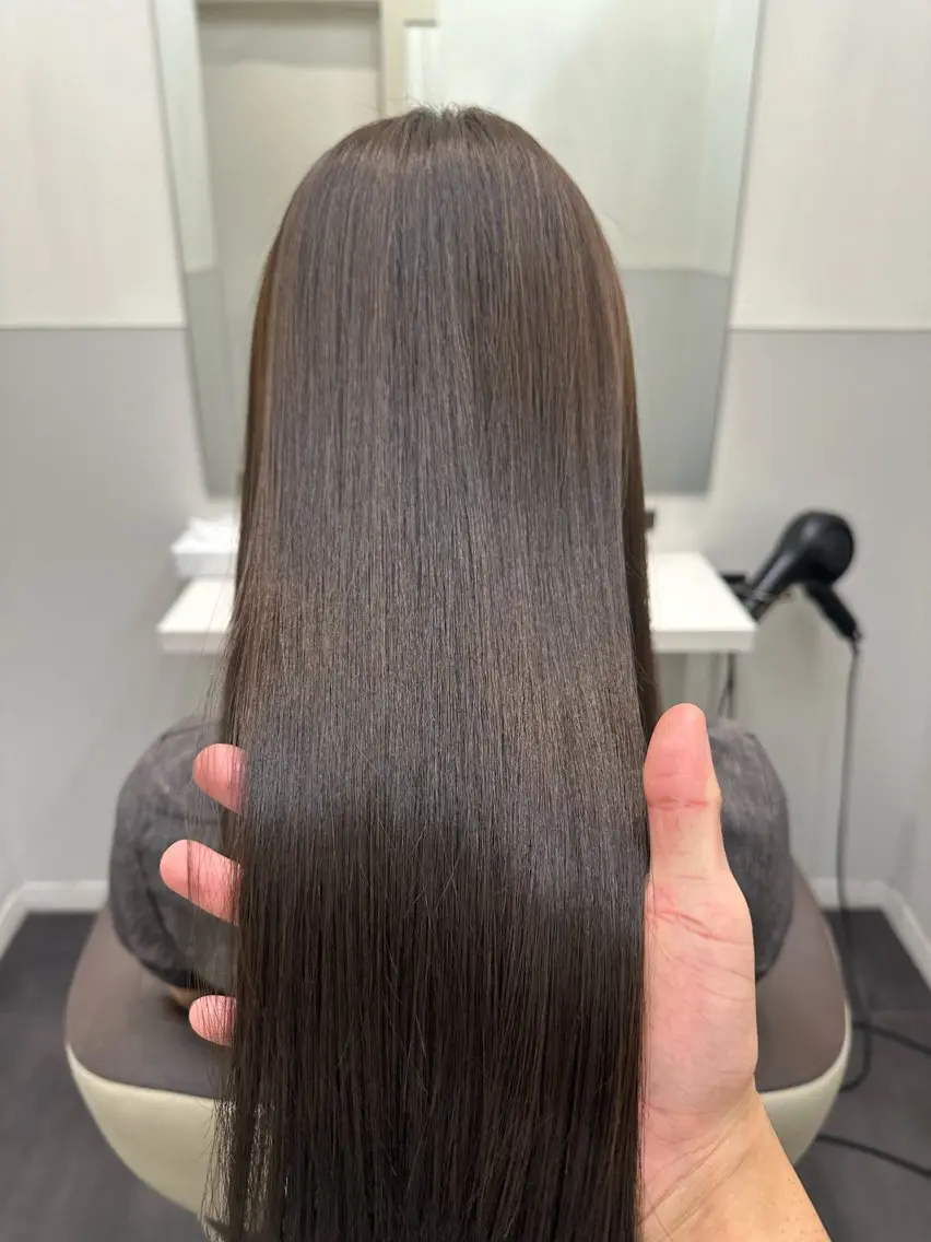 ロング カラー ブラウンカラー 透明感カラー 髪質改善 トリートメント カット ヘアカラー トリートメント 【美髪矯正 /髪質改善】RINのヘアスタイル