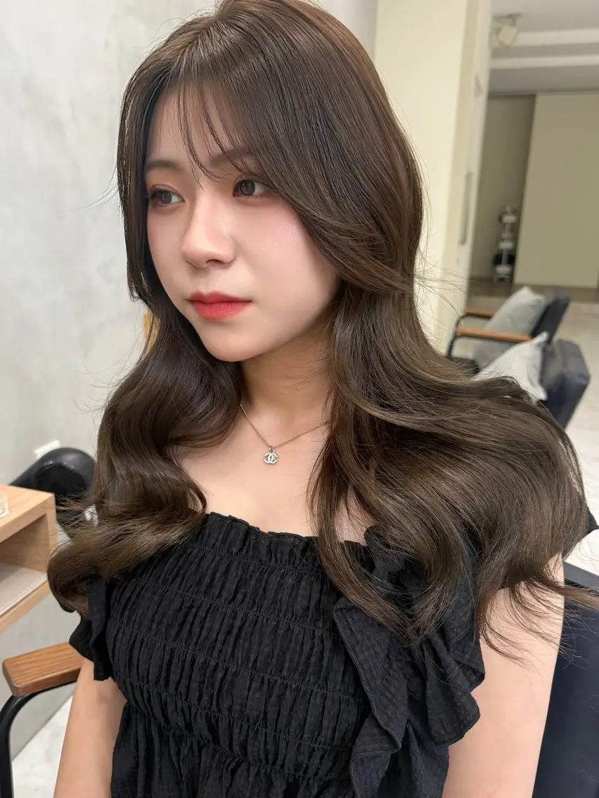 ロング カラー レイヤーカット カット ヘアカラー 透け感color/ SUのヘアスタイル