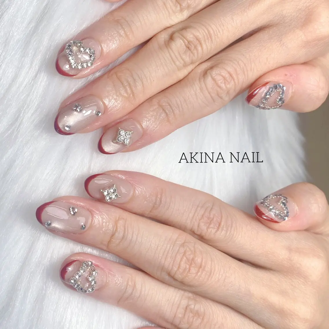 ミディアム 韓国風ヘア ハンドネイル Akina Nail 亀戸のネイルデザイン