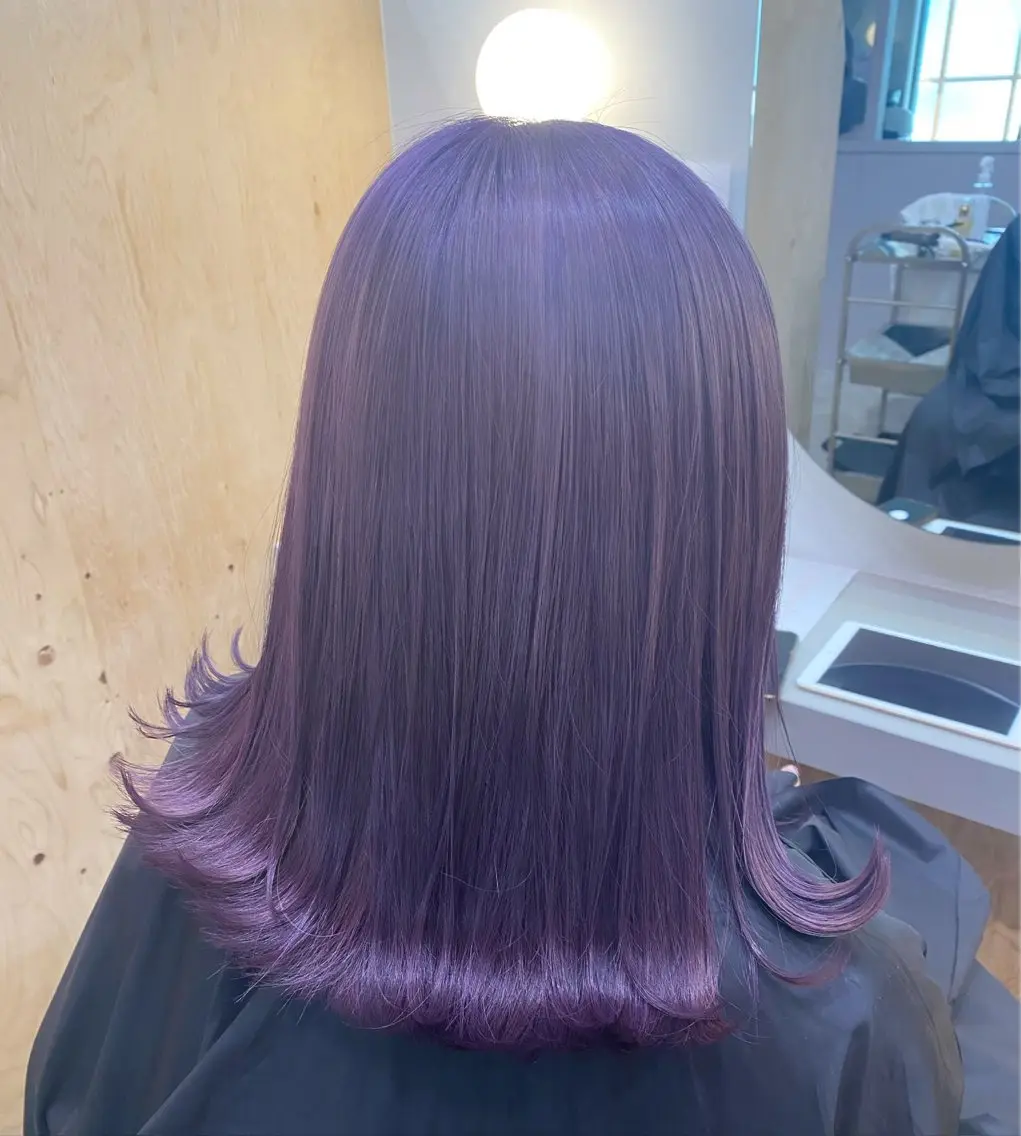 セミロング カラー ブリーチ トリートメント ヘアカラー 海琉/ハイトーン/ 透明感カラー💛のヘアスタイル