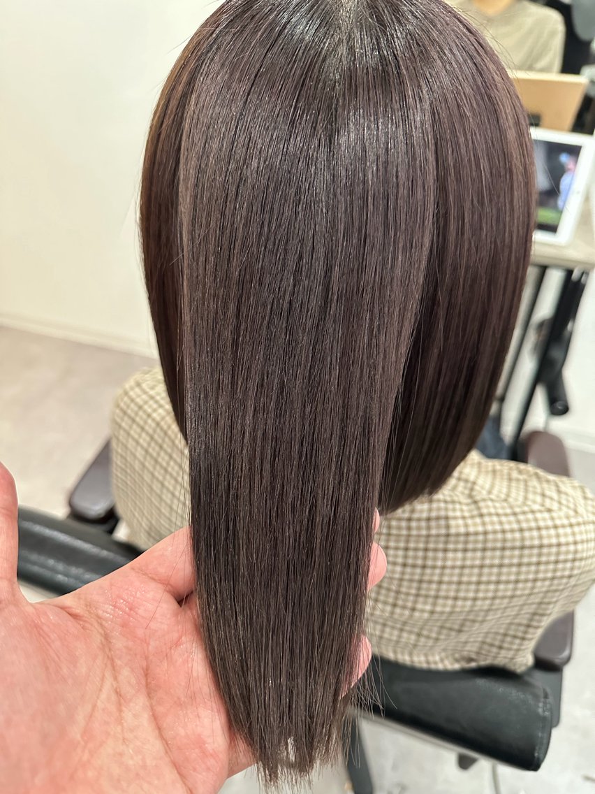 セミロング カラー トリートメント 🌈髪質改善🌈 過去の1艶サラ体験✨のヘアスタイル