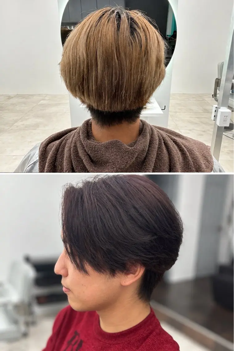 カラー メンズ メンズブリーチ ブリーチ グレージュ ラベンダーカラー ラベンダーグレージュ 西塔 泰斗のヘアスタイル