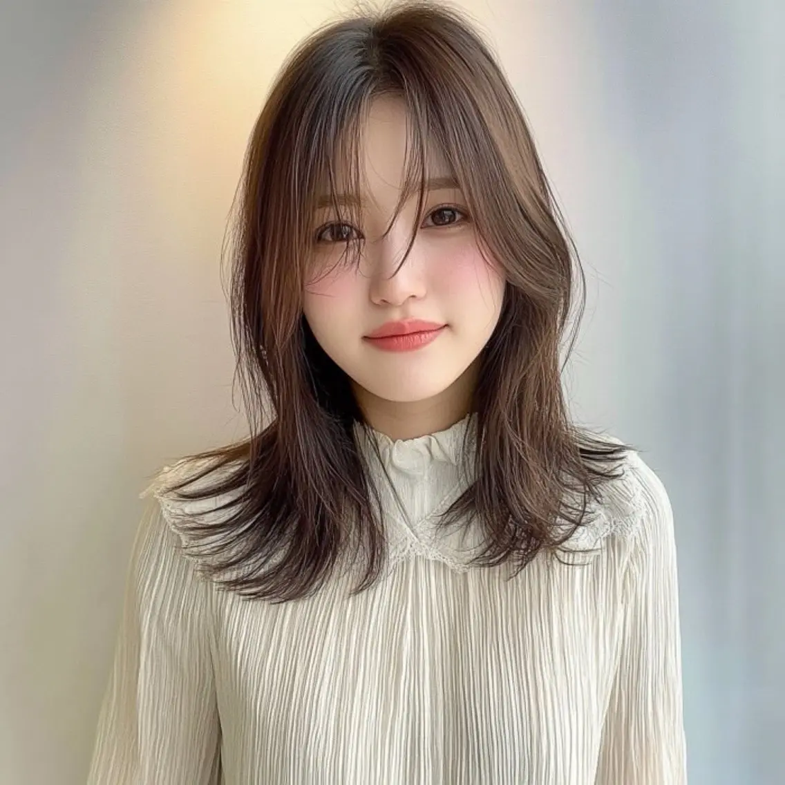 セミロング カット ヘアカラー トリートメント mua 鳳のヘアスタイル