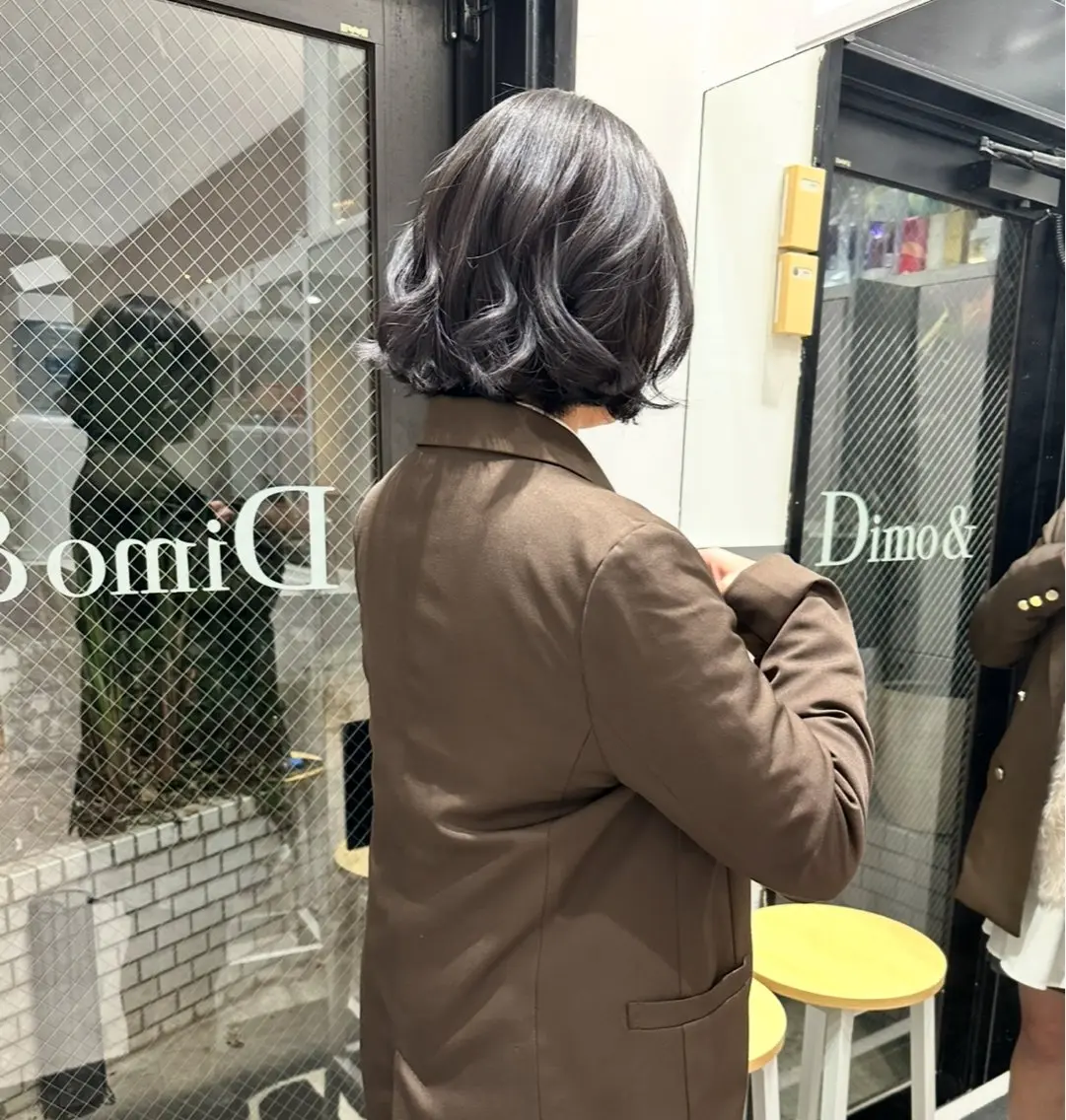 ショート カラー ヘアアレンジ 黒髪 透明感カラー ボブ トリートメント 🎀透明感カラー🎀 Kurumiのヘアスタイル