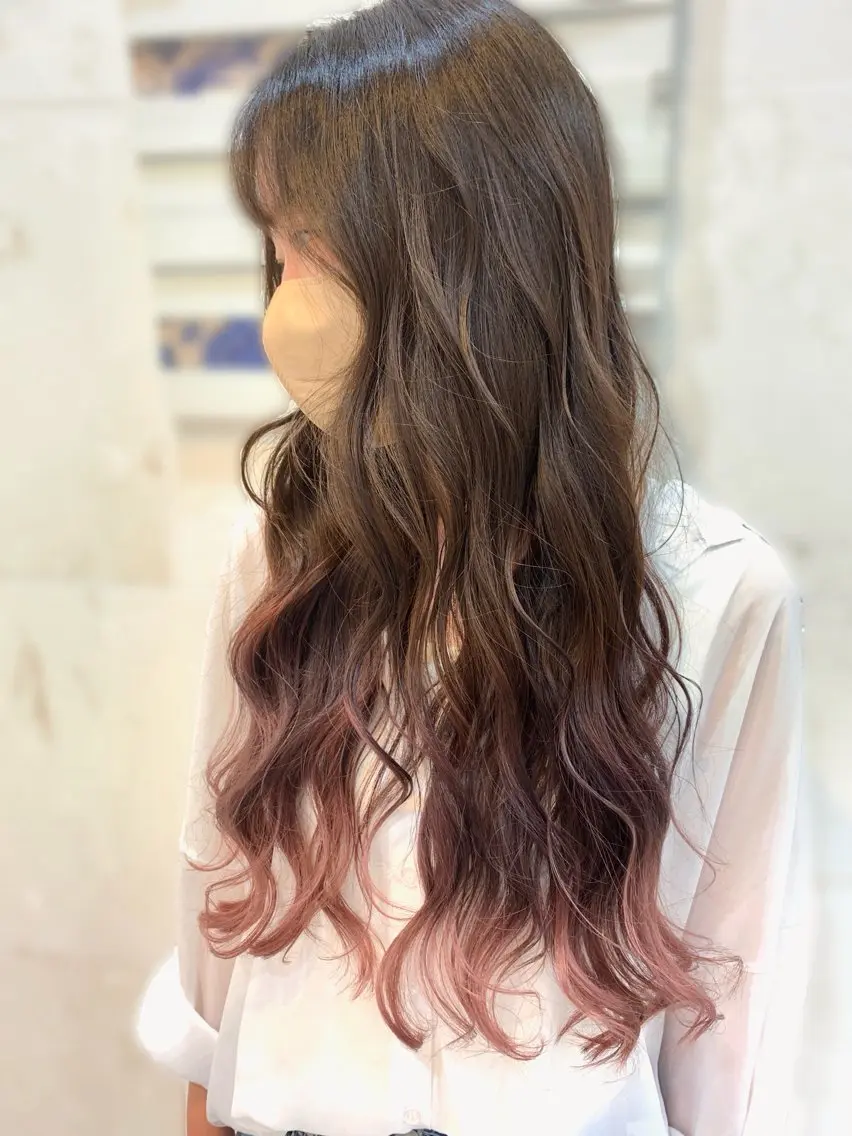 ロング カラー ベージュカラー ブラウンカラー ダークブラウン グラデーションカラー ピンクカラー カット ヘアカラー トリートメント メテオカラー/ 縮毛矯正/高橋勇樹のヘアスタイル