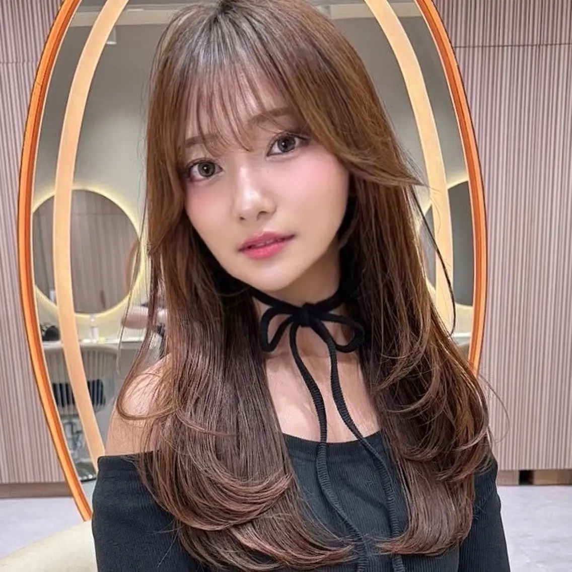 ロング カラー 似合わせカット カット ヘアカラー トリートメント レイヤー/髪質改善 Lond ambreのヘアスタイル