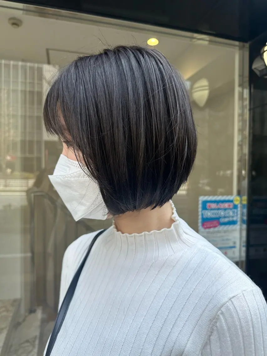ショート カラー カット ヘアカラー トリートメント 韓国レイヤー✨ yasuko銀座のヘアスタイル