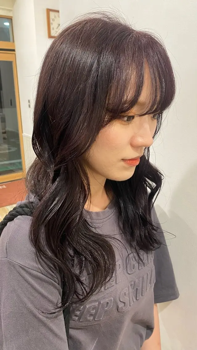 ロング カラー ラベンダーカラー ピンクカラー ピンクラベンダー hair shioのヘアスタイル