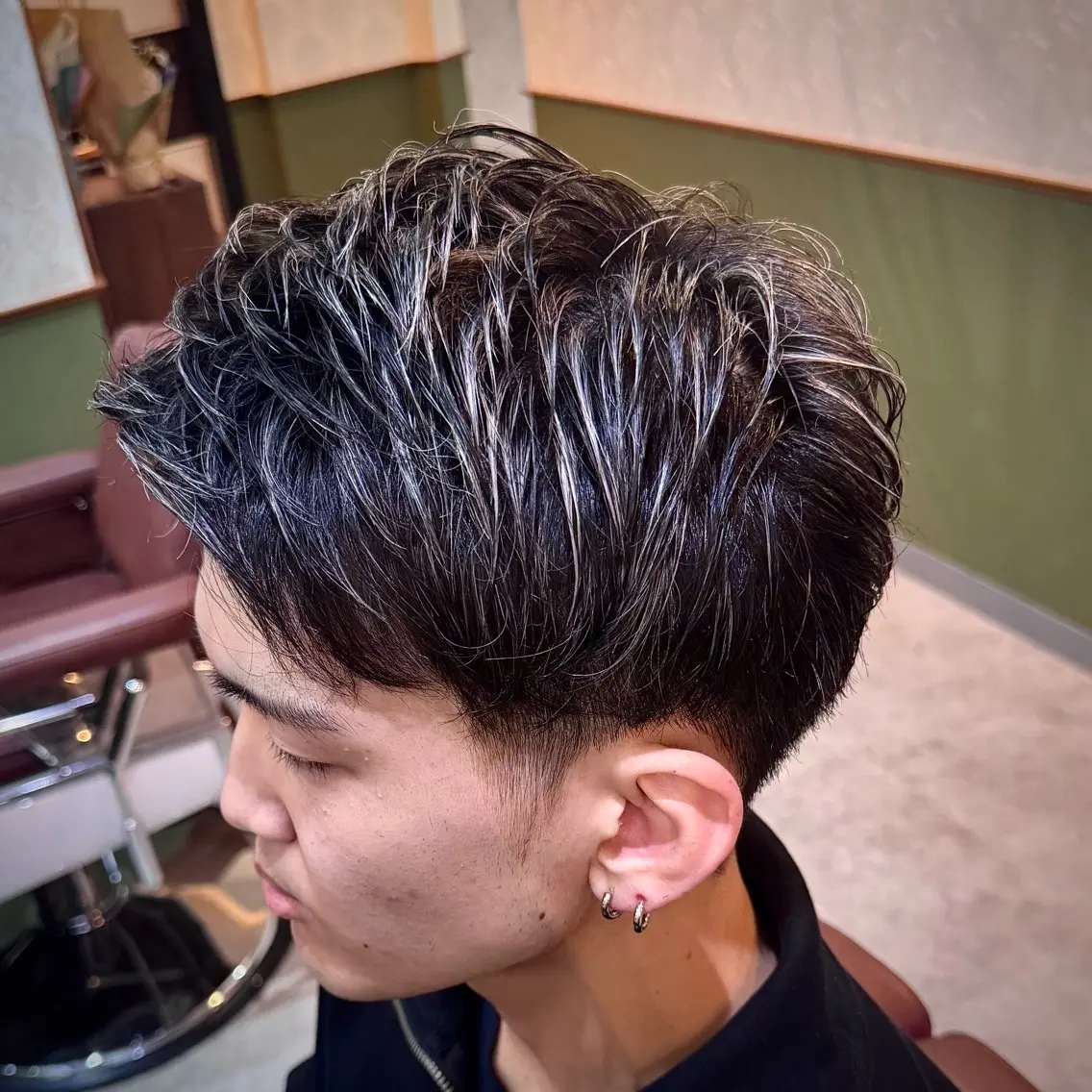 ショート カラー メンズ メンズメッシュ メッシュ 立川メンズカット/ メンズパーマ💈三上のヘアスタイル