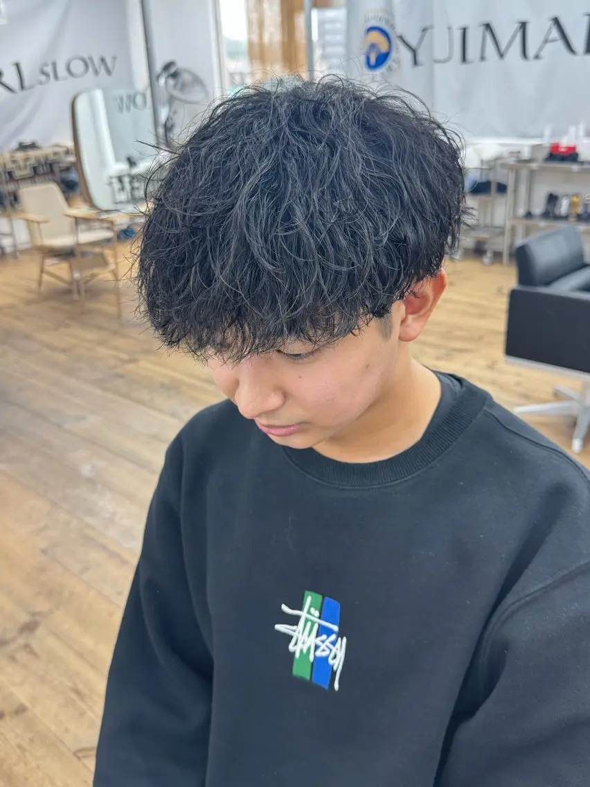 ショート パーマ メンズ カット パーマ メンズ特化サロン ユウヘイのヘアスタイル