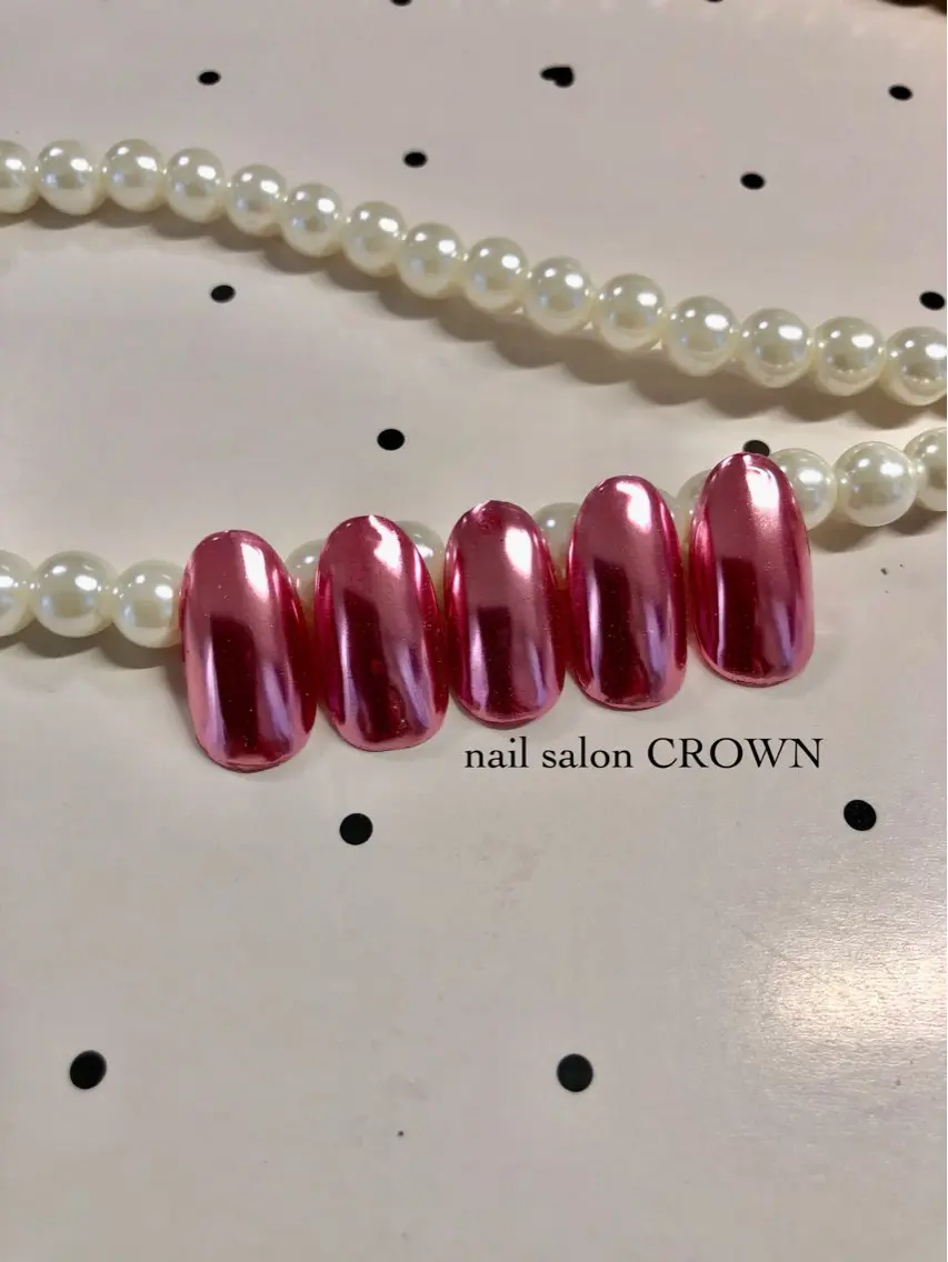 ネイル ミラーネイル nail salon CROWNのネイルデザイン