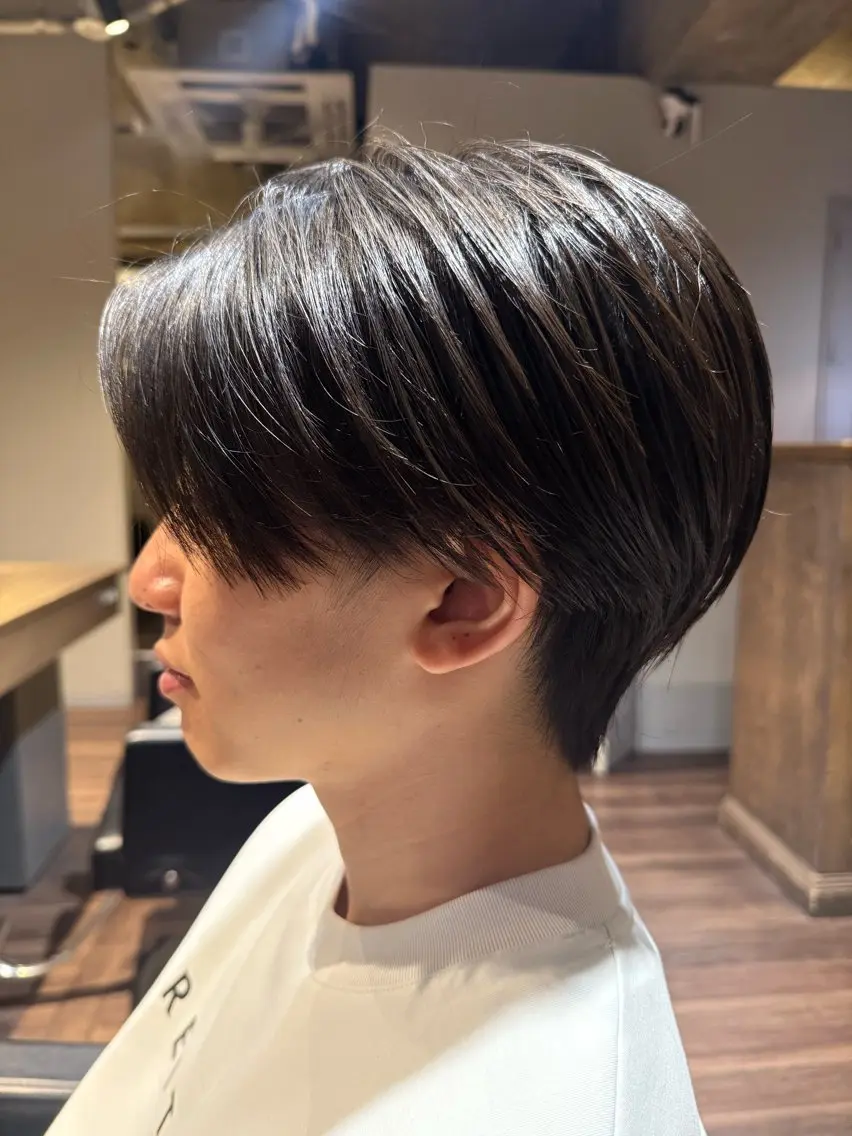 ミディアム パーマ メンズ センターパート カット メンズ/佐藤 恒輝のヘアスタイル