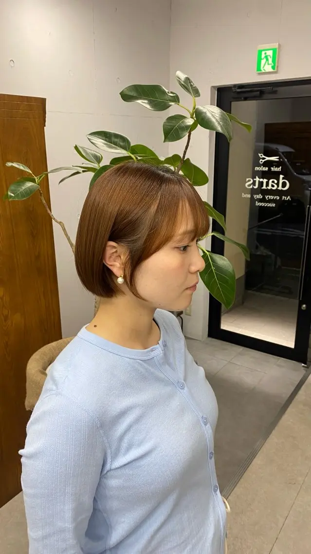 ショート 縮毛矯正 トリートメント 太田 すず香のヘアスタイル