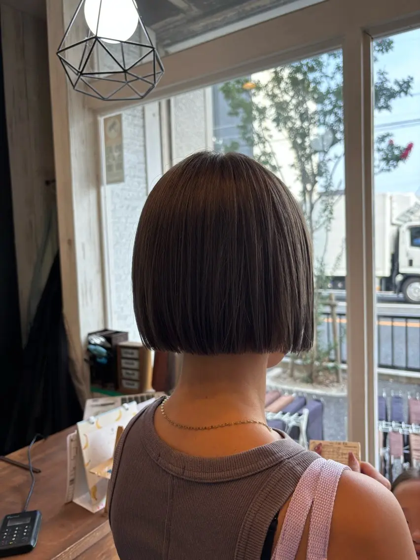 ショート カラー グレージュ ボブ . Sakurakoのヘアスタイル