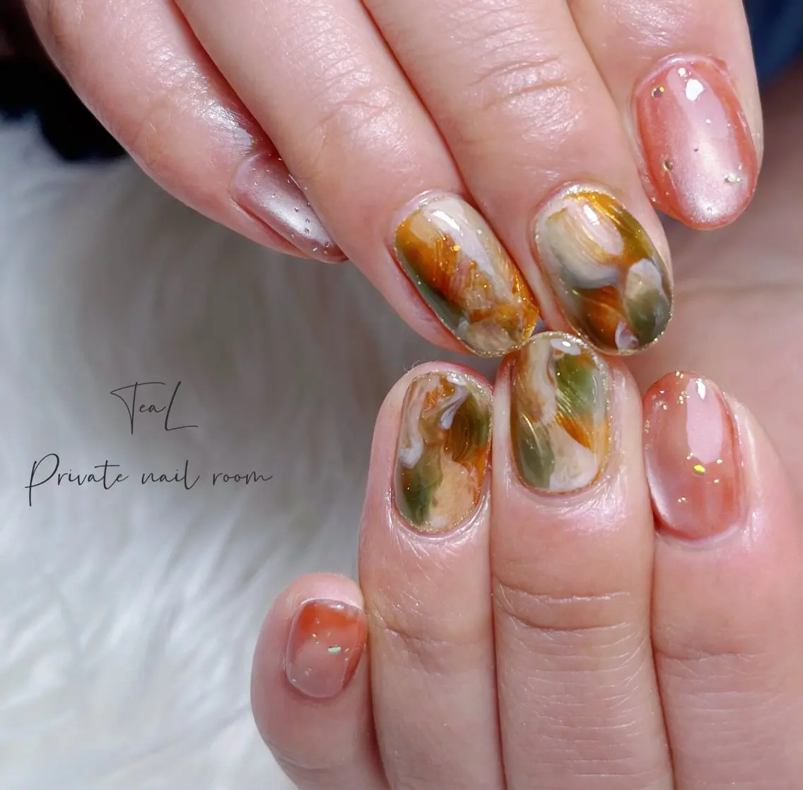 ネイル ニュアンスネイル ハンドネイル TeaL nailのネイルデザイン