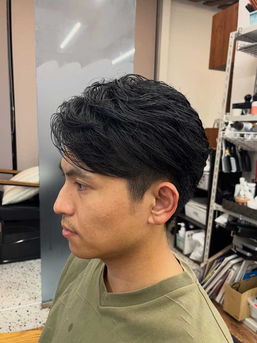 メンズ フェザーパーマ メンズパーマ 刈り上げ 吉祥寺✂️メンズ shutoのヘアスタイル