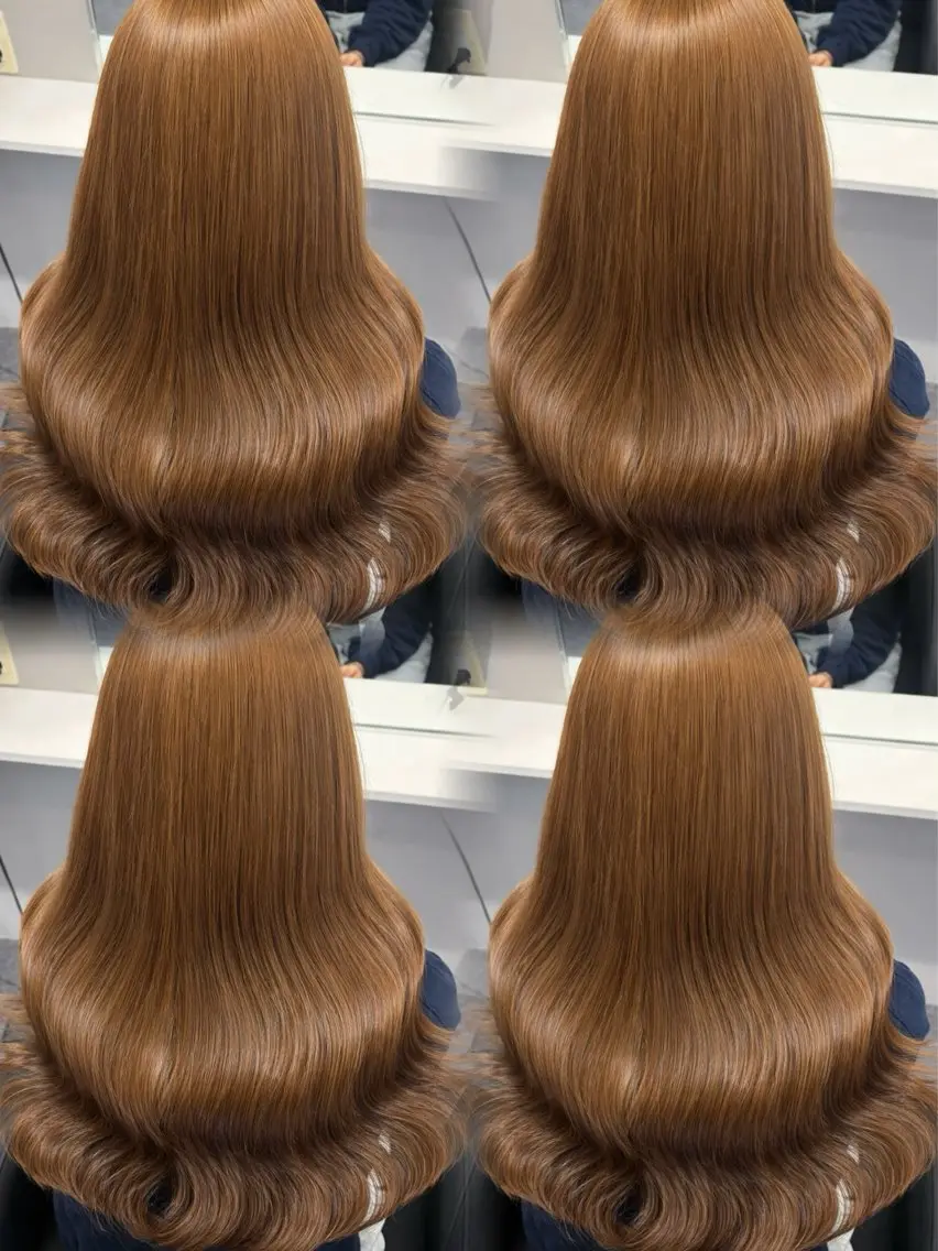 ロング カラー ブリーチ ブリーチなしカラー カット ヘアカラー トリートメント Romi / amie千葉のヘアスタイル
