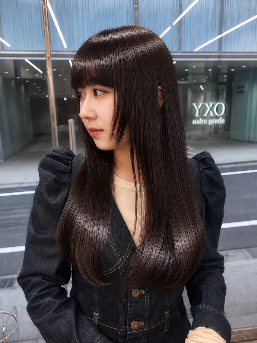 ロング カラー カット ヘアカラー トリートメント カット&髪質改善 TAIGAのヘアスタイル