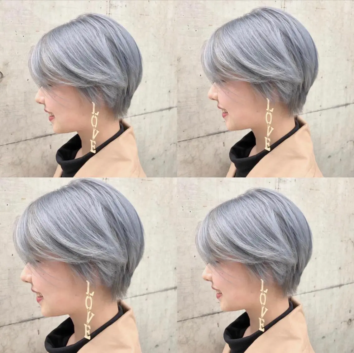 ショート カラー ヘアアレンジ ハンサムショート シルバー ショートヘア メンズスタイル ly本厚木のヘアスタイル