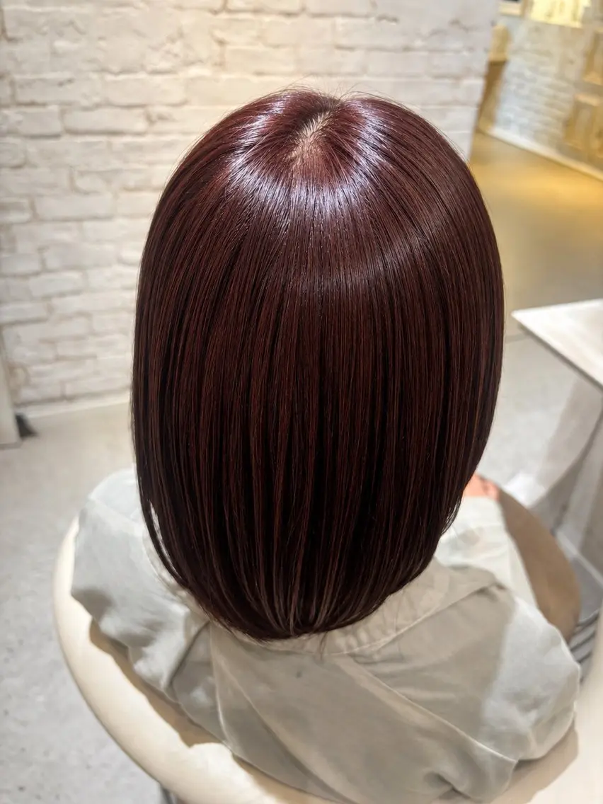 カラー レッドカラー ヘアカラー カラーモデル募集中 ‬ユイ🎀のヘアスタイル