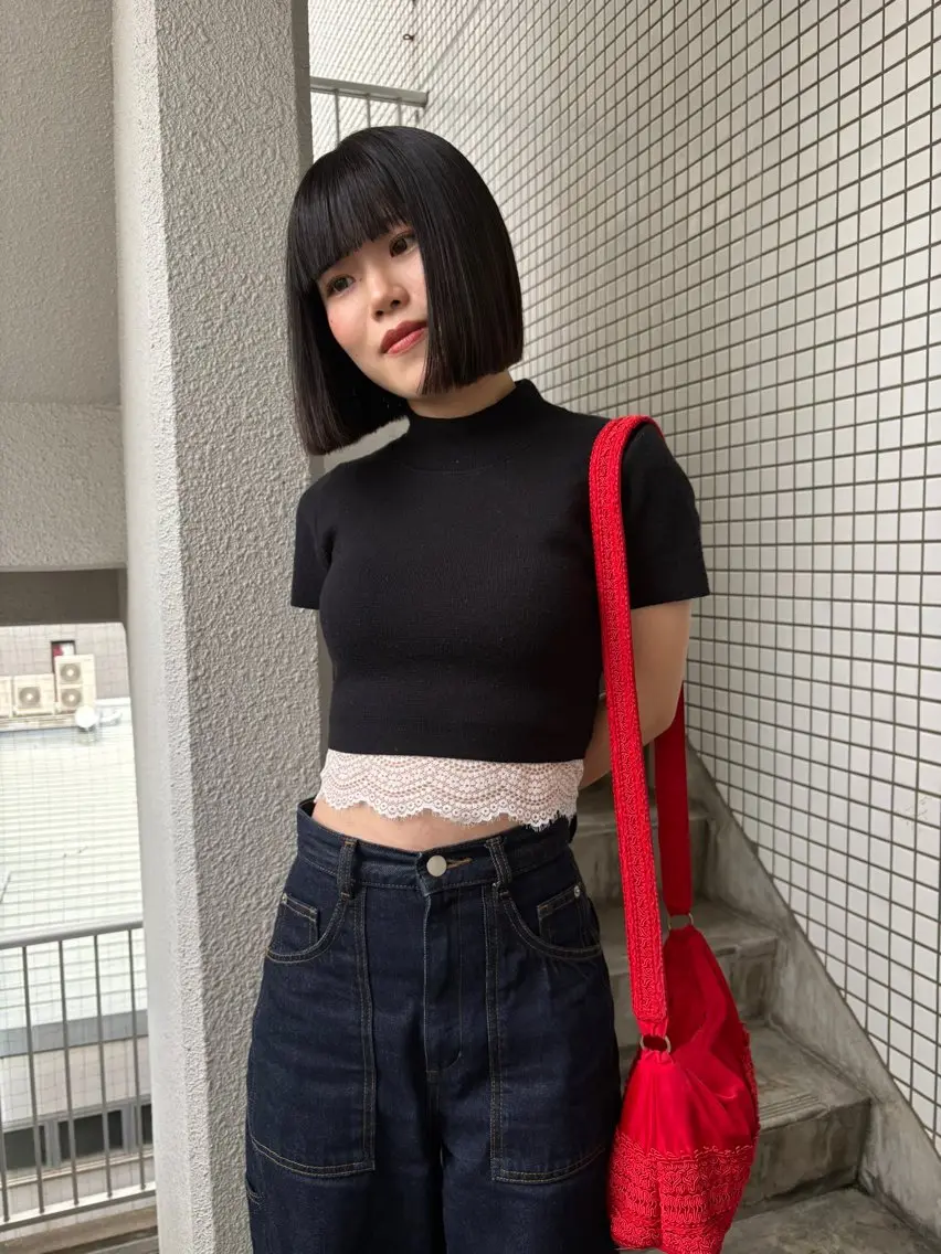 ミディアム 切りっぱなしボブ ボブ カット COCORO/ボブ/ 個性的hairのヘアスタイル