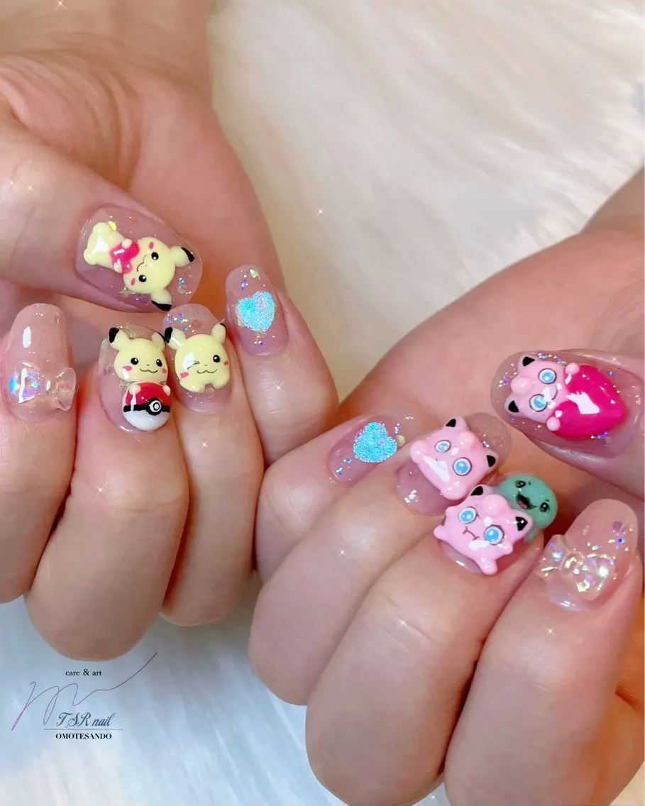 ネイル ラメ(グリッター) 持ち込み ハンドネイル ハンドケア 爪咲 りり花のネイルデザイン